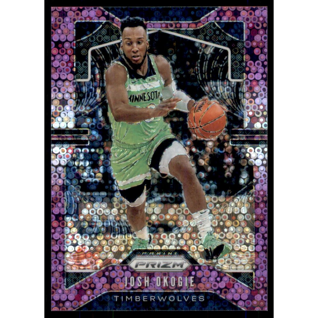 2019-20 Panini Prizm Prizms Fast Break Purple #163 Josh Okogie