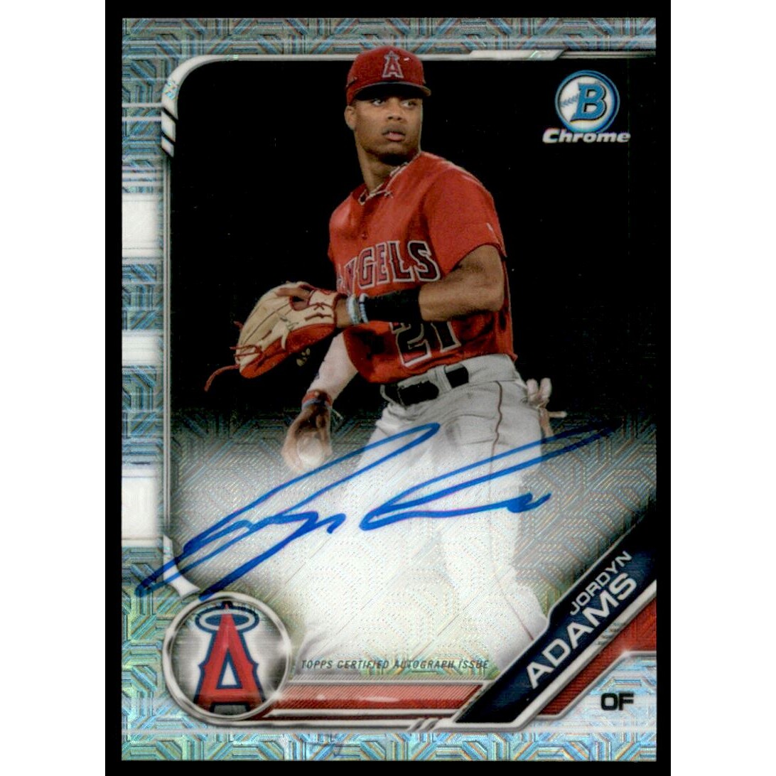 2019 Bowman Chrome Mega Box Autographs Refractors #BMAJA Jordyn Adams