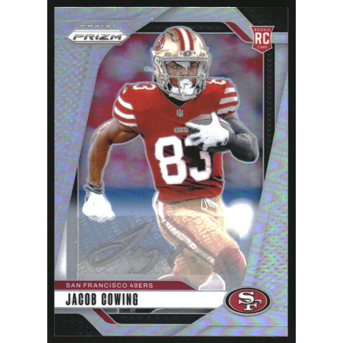 2024 Panini Prizm Autographs Prizms Silver #335 Jacob Cowing