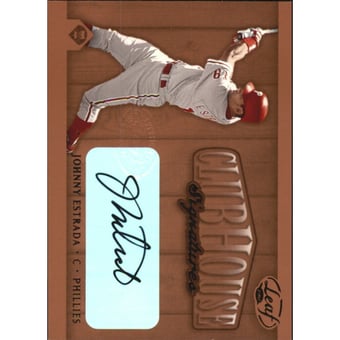 2002 Leaf Clubhouse Signatures Bronze #18 Johnny Estrada/250