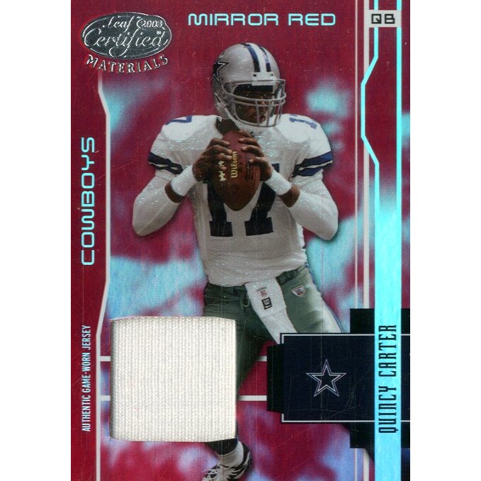 2003 Leaf Certified Materials Mirror Red #35 Quincy Carter