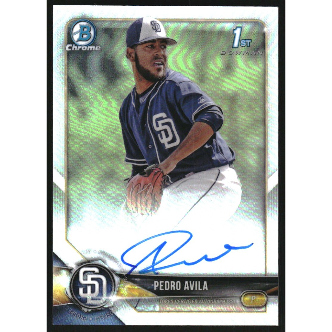 2018 Bowman Chrome Prospect Autographs Refractors #CPAPA Pedro Avila