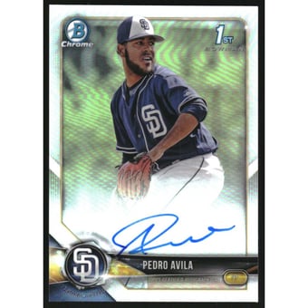 2018 Bowman Chrome Prospect Autographs Refractors #CPAPA Pedro Avila