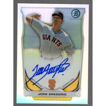 2014 Bowman Chrome Prospect Autographs Refractors #BCAPJG Joan Gregorio