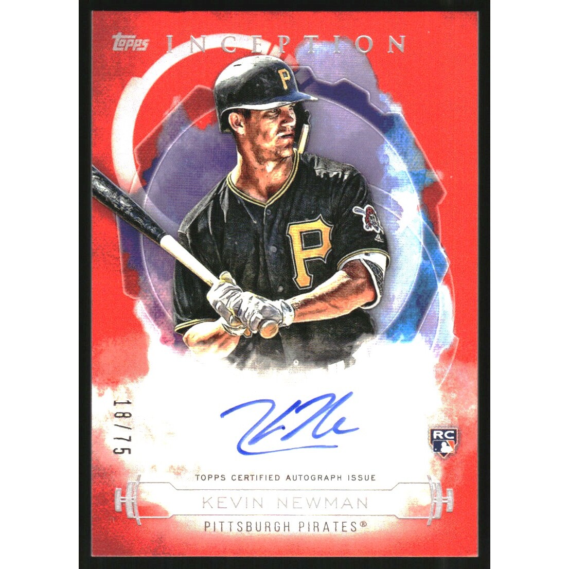 2019 Topps Inception Rookie and Emerging Stars Autographs Red #RESKN Kevin Newman