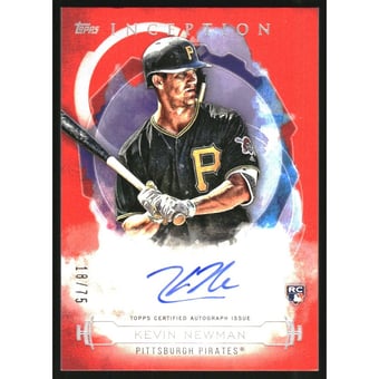 2019 Topps Inception Rookie and Emerging Stars Autographs Red #RESKN Kevin Newman