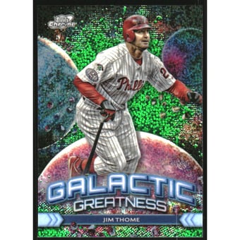 2024 Topps Cosmic Chrome Galactic Greatness Green Space Dust Refractors #GG3 Jim Thome