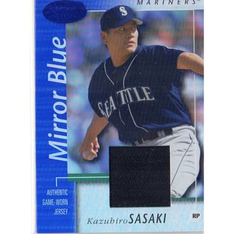 2002 Leaf Certified Mirror Blue #95 Kazuhiro Sasaki Jsy