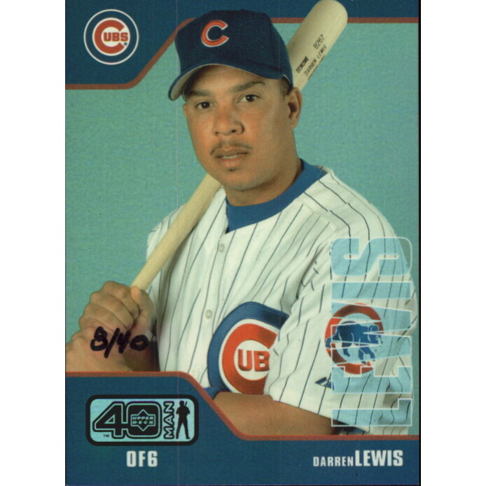 2002 Upper Deck 40-Man Electric Rainbow #614 Darren Lewis. rookie card picture