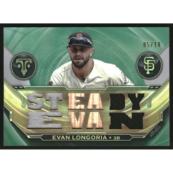2019 Topps Triple Threads Relics Emerald #TTREL3 Evan Longoria