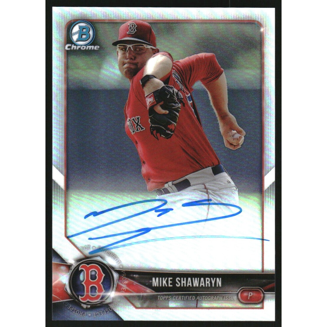 2018 Bowman Chrome Prospect Autographs Refractors #CPAMS Mike Shawaryn 2018 Bowman Chrome Prospect Autographs Refractors #CPAMS Mike Shawaryn