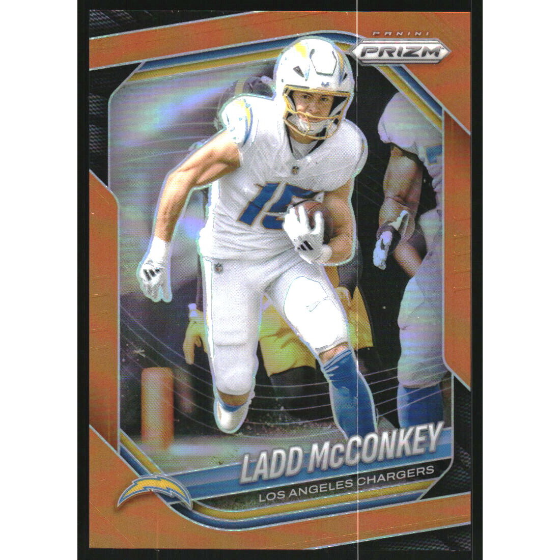 2025 Panini Prizm Prizms Orange #18 Ladd McConkey