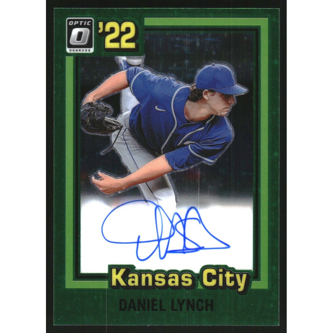 2022 Donruss Optic Retro '81 Signatures Green Stars #11 Daniel Lynch/50. rookie card picture