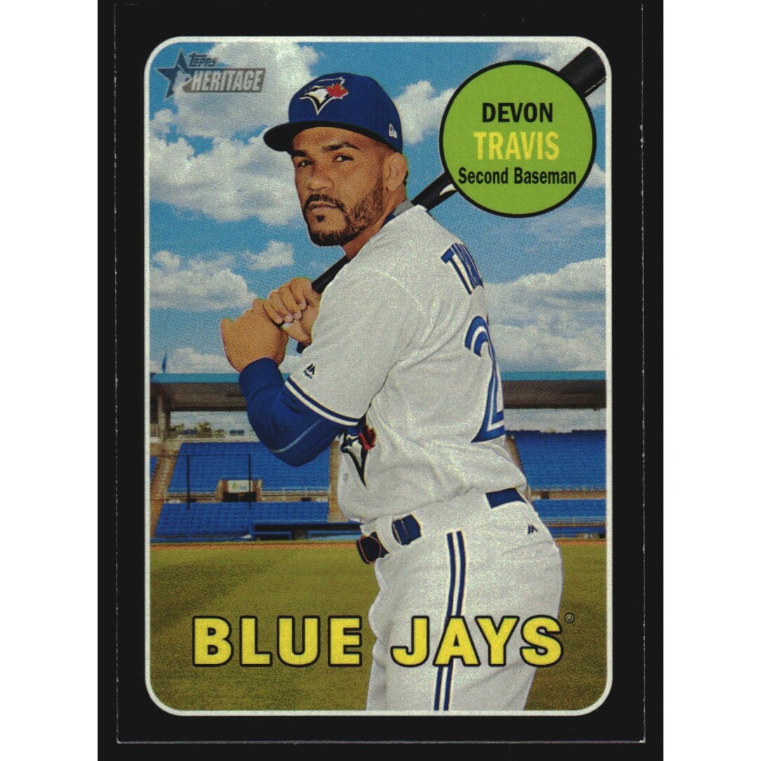 2018 Topps Heritage Black Border #154 Devon Travis. rookie card picture