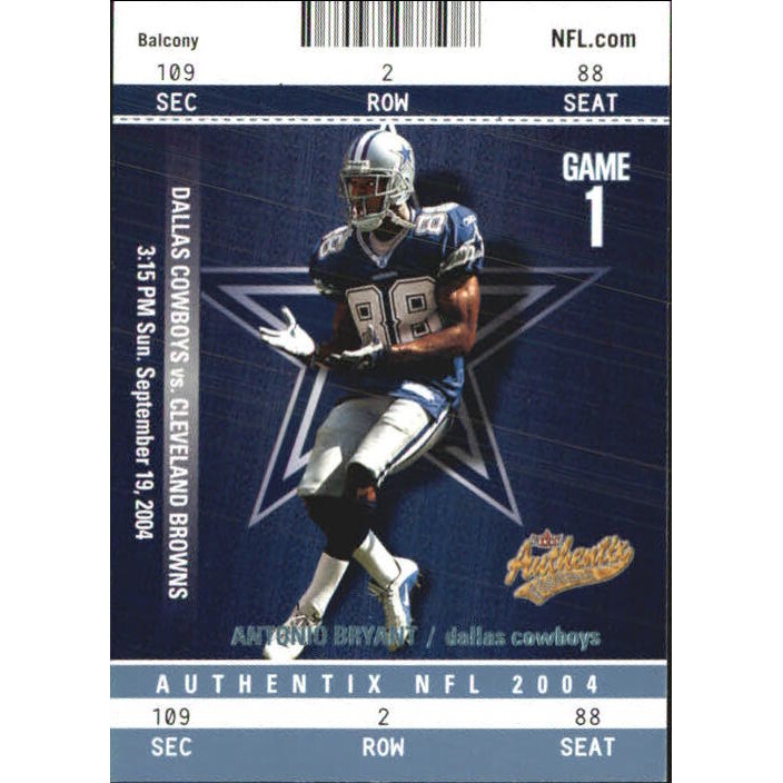 2004 Fleer Authentix Balcony Blue #150 Antonio Bryant HT