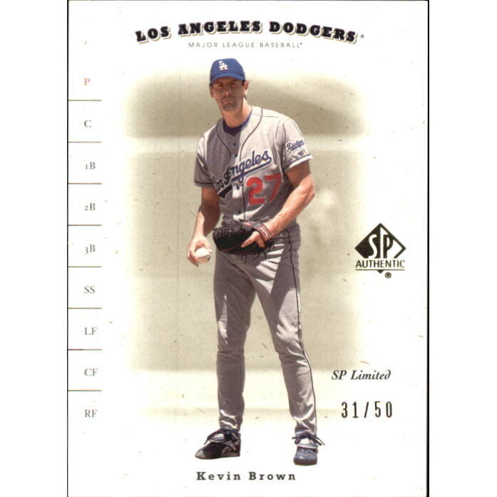 2001 SP Authentic Limited #63 Kevin Brown