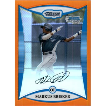 2008 Bowman Chrome Draft Prospects Orange Refractors #BDPP20 Markus Brisker DP