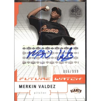 2004 SP Authentic Future Watch Autograph #99 Merkin Valdez FW