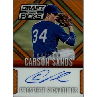 2014 Panini Prizm Perennial Draft Picks Prospect Signatures Prizms Orange #78 Carson Sands