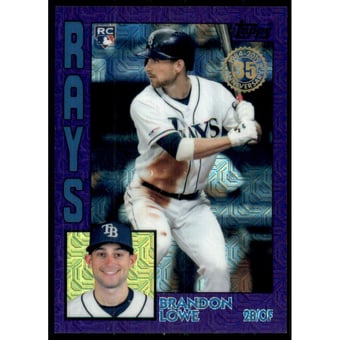 2019 Topps Update '84 Topps Silver Pack Chrome Purple Refractors #T84U42 Brandon Lowe