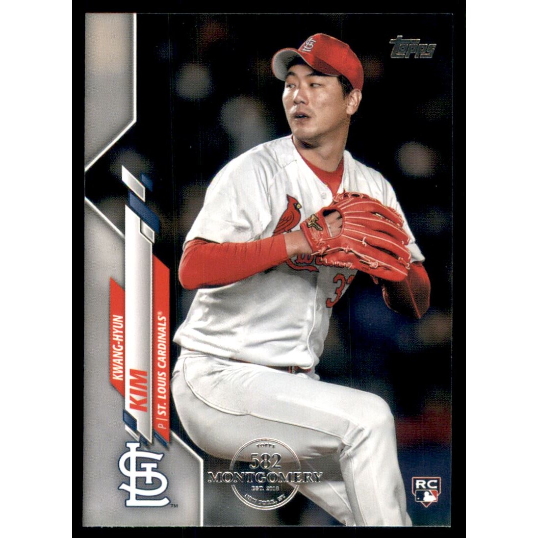 2020 Topps Factory Set 582 Montgomery Club #459 Kwang-Hyun Kim. rookie card picture