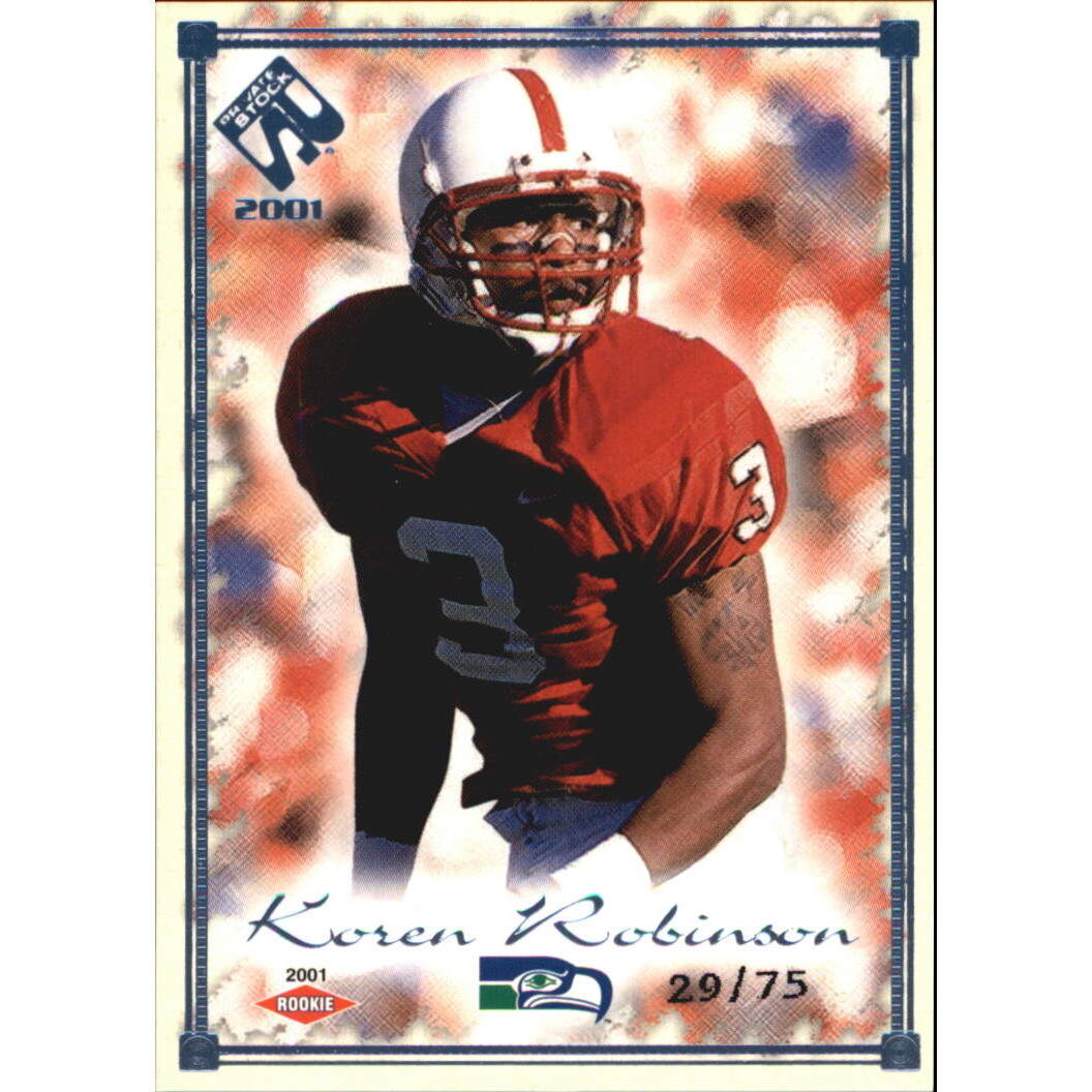2001 Private Stock Blue Framed #169 Koren Robinson