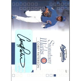 2002 Donruss Originals Signature Marks #25 Corey Patterson/100