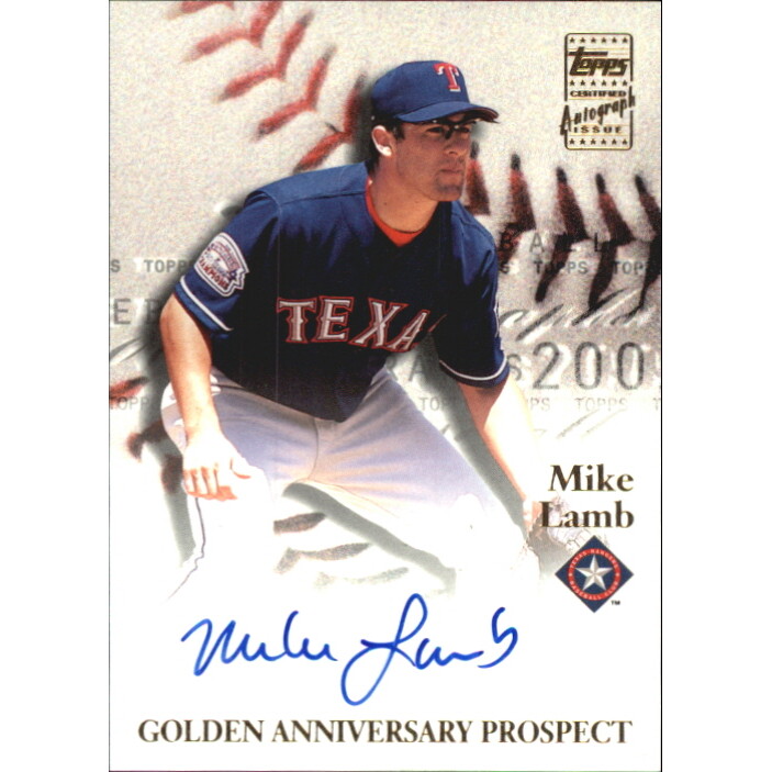 2001 Topps Golden Anniversary Autographs #GAAML Mike Lamb G1. rookie card picture