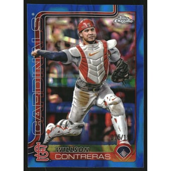 2025 Topps Chrome Blue Lava Refractors #82 Willson Contreras