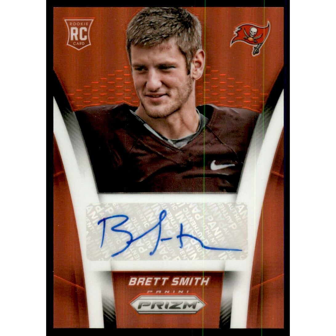 2014 Panini Prizm Rookie Autographs Prizms Red #ARBS2 Brett Smith/75. rookie card picture
