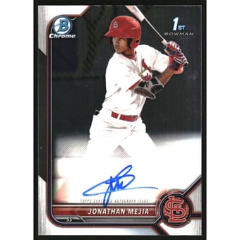 2022 Bowman Chrome Prospect Autographs #CPAJM Jonathan Mejia