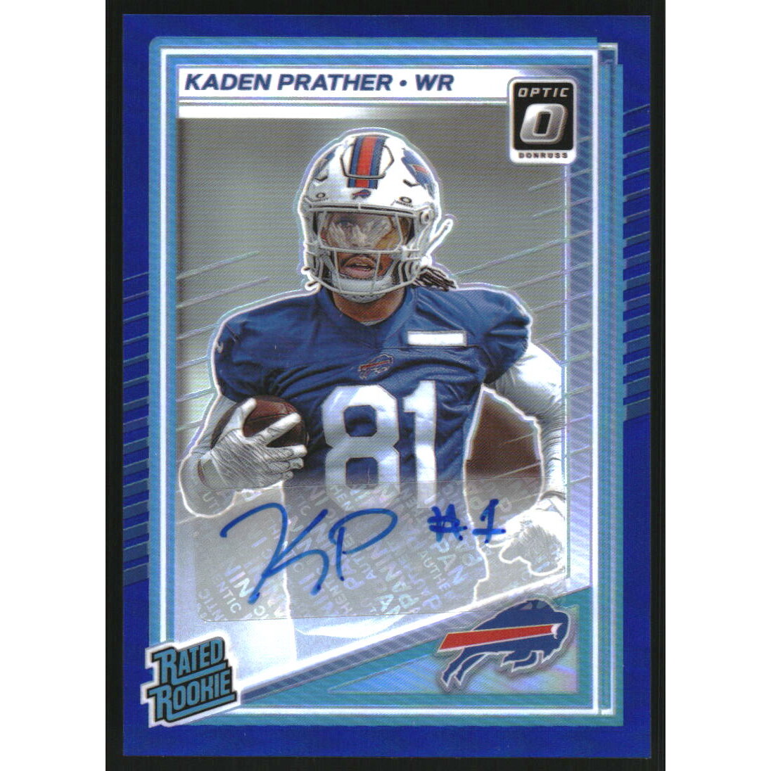 2025 Donruss Optic Rated Rookies Autographs Blue #291 Kaden Prather