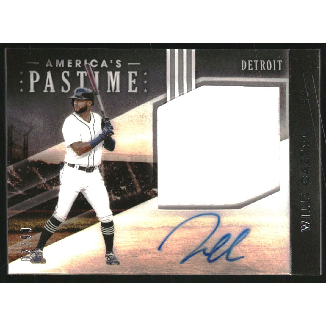 2020 Panini America's Pastime Material Signatures #17 Willi Castro. rookie card picture
