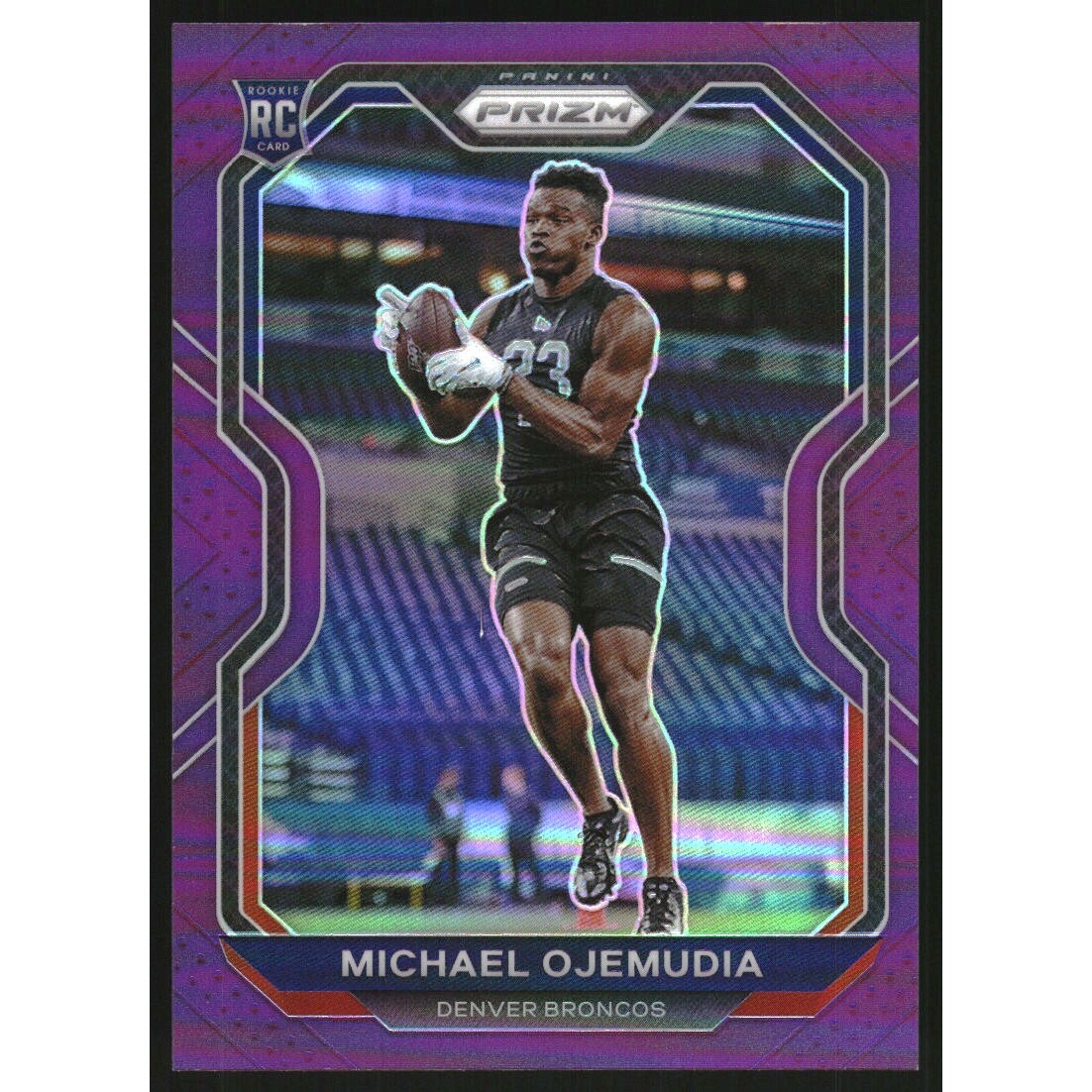 2020 Panini Prizm Prizms Purple #317 Michael Ojemudia. rookie card picture