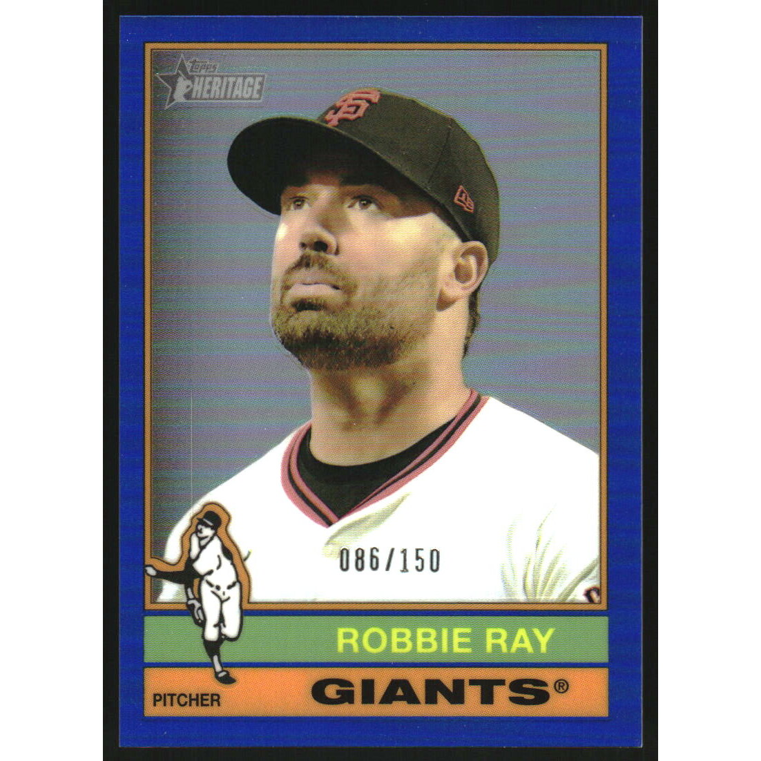 2025 Topps Heritage Chrome Blue Refractors #648 Robbie Ray. rookie card picture