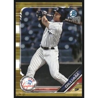 2019 Bowman Chrome Draft Gold Refractors #BDC146 Isiah Gilliam