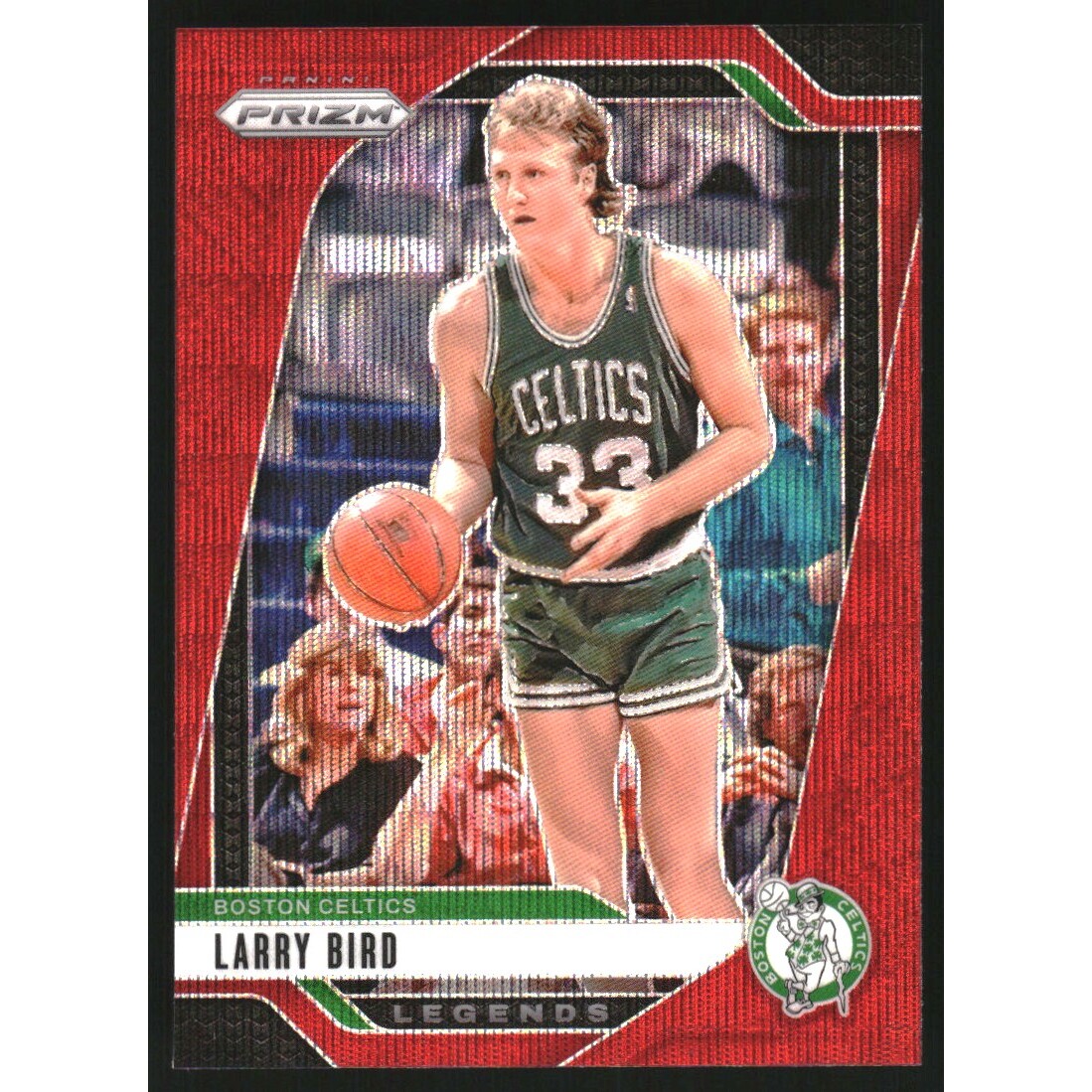 2024-25 Panini Prizm Prizms Ruby Wave #299 Larry Bird