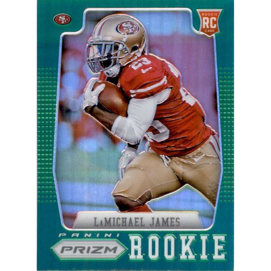 2012 Panini Prizm Prizms Green #220 LaMichael James. rookie card picture