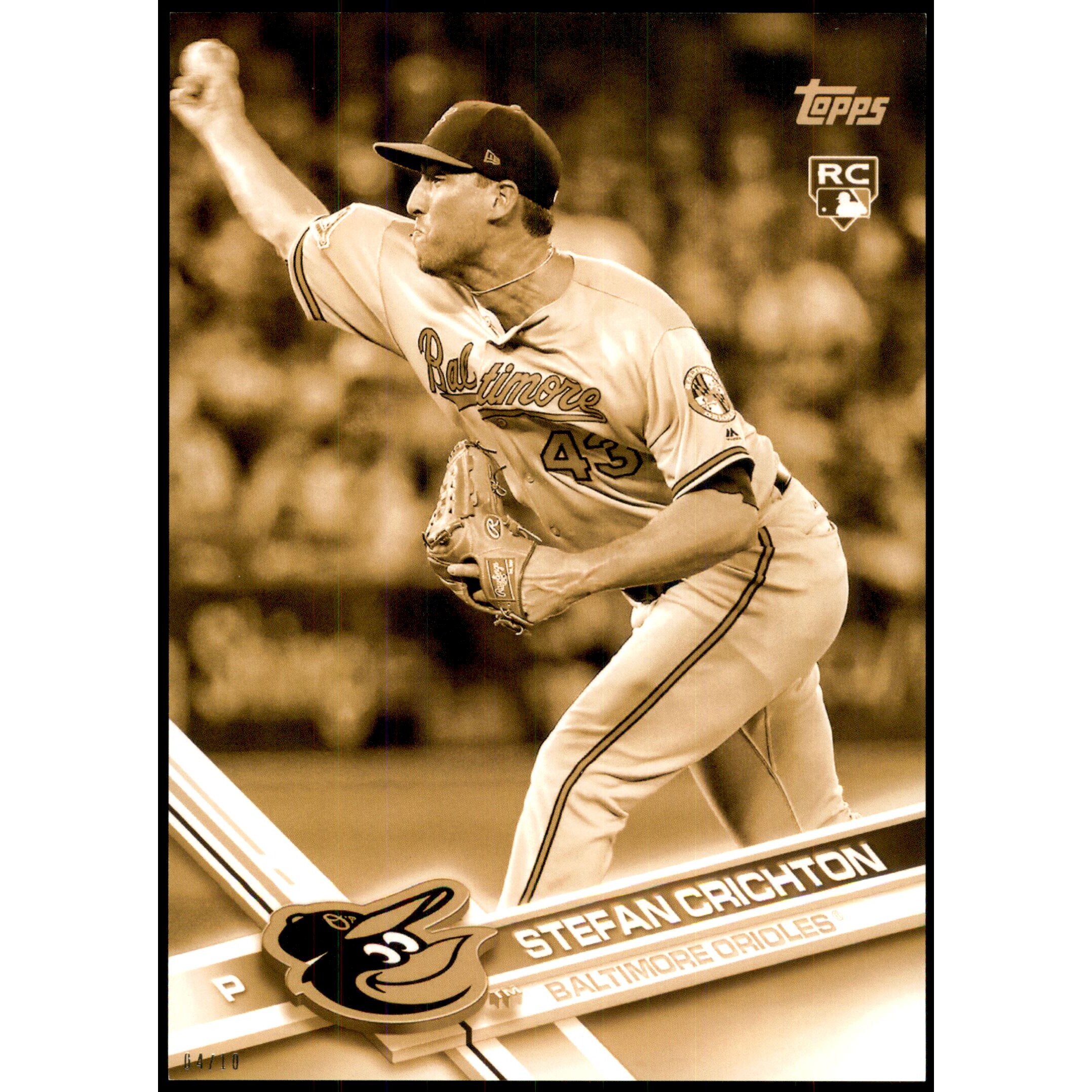 2017 Topps Update 5x7 Clear Gold #US255 Stefan Crichton