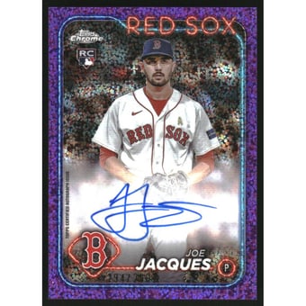 2024 Topps Chrome Rookie Autographs Purple Speckle Refractors #RAJJQ Joe Jacques