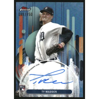 2025 Finest Autographs Sky Blue Refractors #FATM Ty Madden
