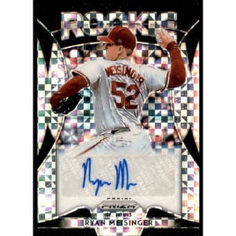 2019 Panini Prizm Rookie Autographs Prizms Power Plaid #54 Ryan Meisinger/75