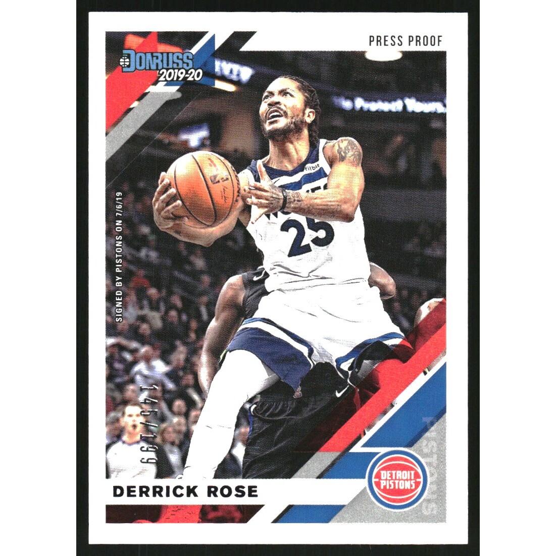 2019-20 Donruss Press Proof Purple #121 Derrick Rose. rookie card picture