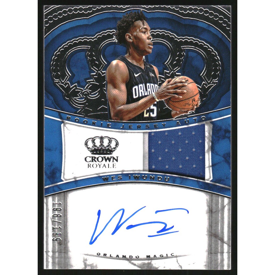 2017-18 Crown Royale Rookie Jersey Autographs #34 Wes Iwundu