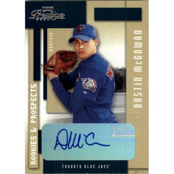 2004 Playoff Prestige Autographs #195 Dustin McGowan PROS/100