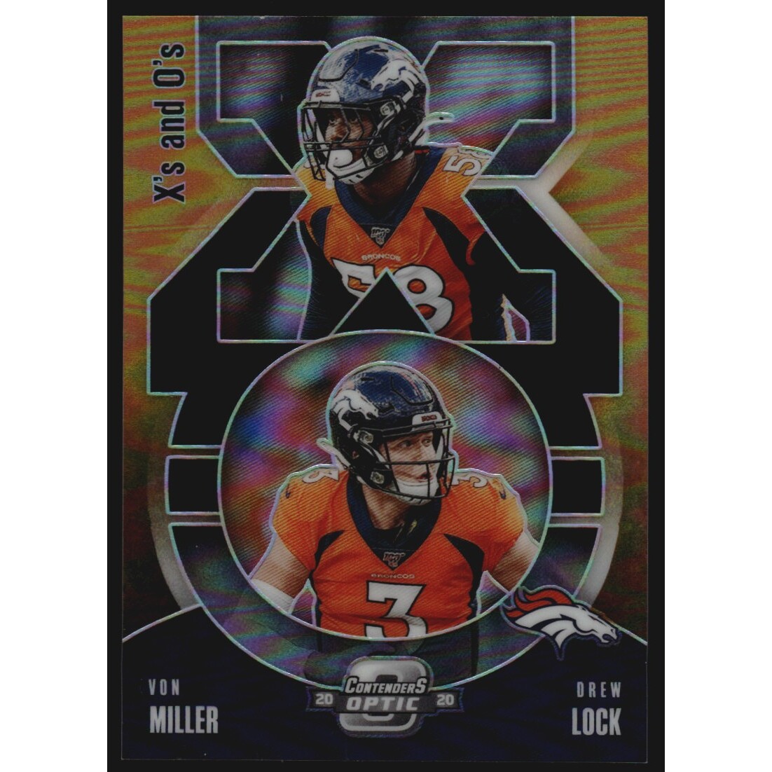 2020 Panini Contenders Optic Xs and Os Orange #9 Drew Lock/Von Miller