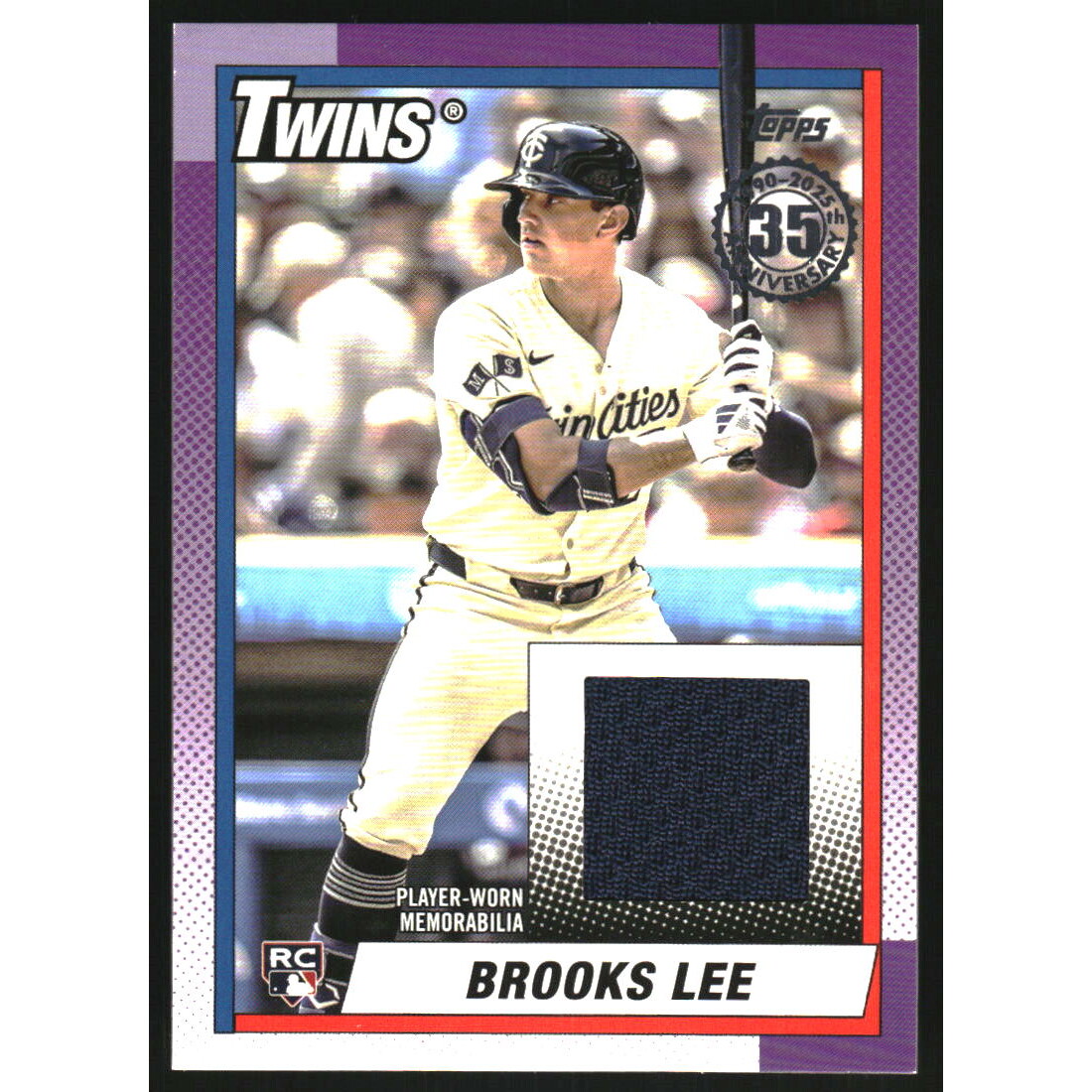 2025 Topps Update '90 Topps Relics #90RUBL Brooks Lee. rookie card picture