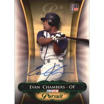2010 TRISTAR Pursuit Autographs Green #113 Evan Chambers