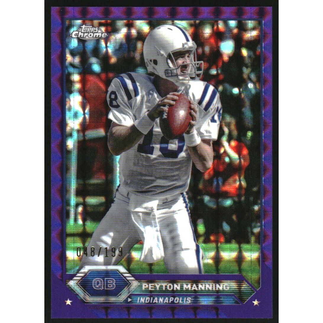 2023 Topps Composite Chrome Purple Geometric Refractors #11 Peyton Manning