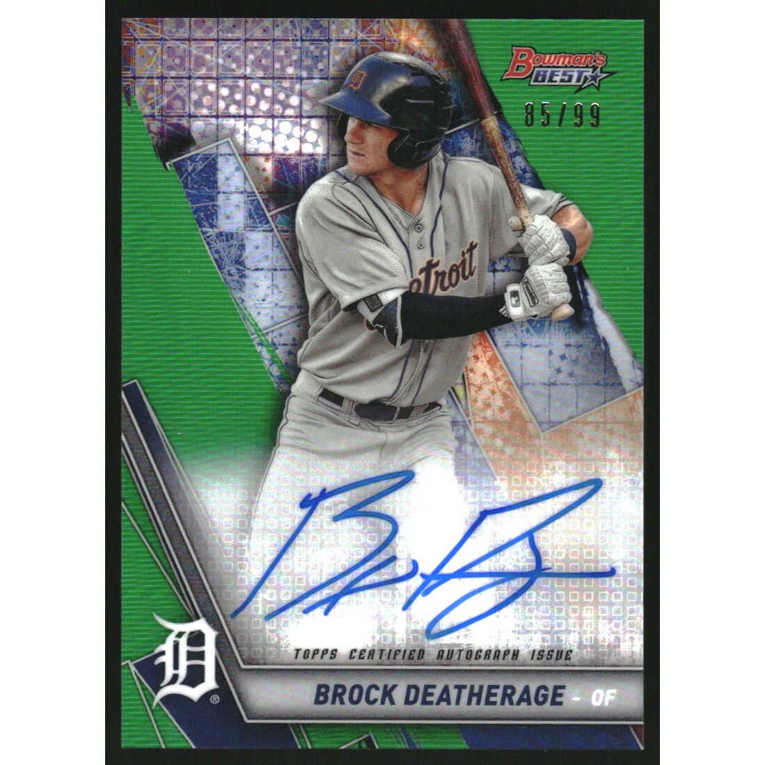 2019 Bowman’s Best Best of ’19 Autographs Green Refractors #B19BD Brock Deatherage 2019 Bowman’s Best Best of ’19 Autographs Green Refractors #B19BD Brock Deatherage